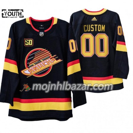 Dresovi Vancouver Canucks Custom Flying Skate 50th Anniversary Adidas 2019-2020 Crna Authentic - Dječji